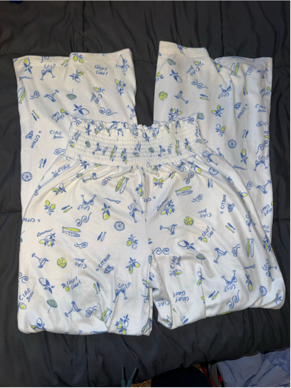 Women's Z Supply Pajama Set Size S Citron - Picture 3 of 4
